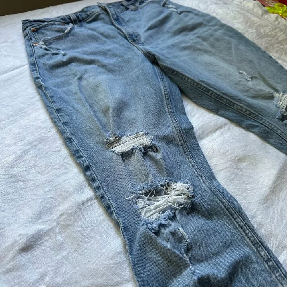 Abercrombie & Fitch The Skinny Distressed High Rise Jeans - Size 8 / 29 R - Picture 3 of 12